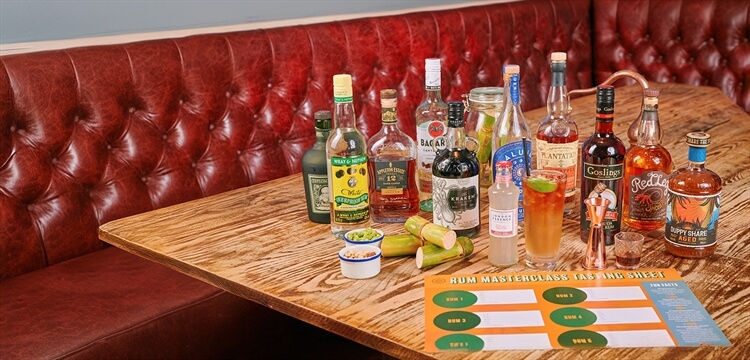 B&K Rum Tasting Masterclass for Two with Meal Option